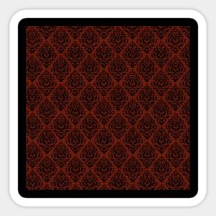 Fleur De Lis Lace Pattern - Red Sticker